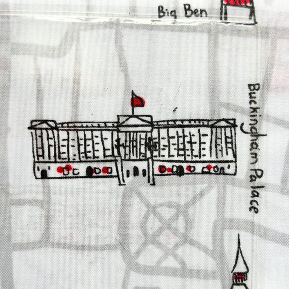 Kensie Home LONDON ENGLAND FULL SIZE Sheet Set - Big Ben Buckingham Palace - Picture 2 of 10